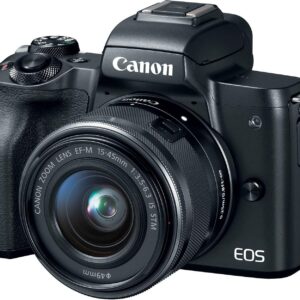 Canon EOS M50 Mirrorless Camera With EF-M 15-45mm IS STM Lens – Black