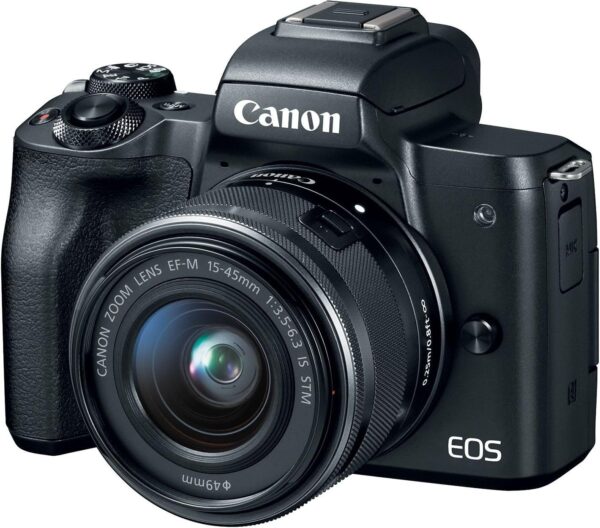 Canon EOS M50 Mirrorless Camera With EF-M 15-45mm IS STM Lens – Black