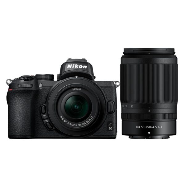 NIKON Z50 BODY BLACK + 16-50 MM + 50-250 MM DOUBLE ZOOM KIT